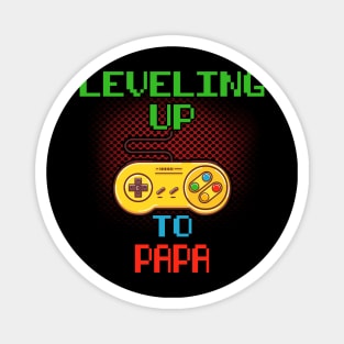 Promoted To Papa T-Shirt Unlocked Gamer Leveling Up Magnet